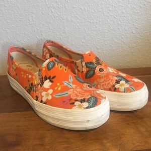Keds x Rifle Paper Co slip-on platform size 7 GUC